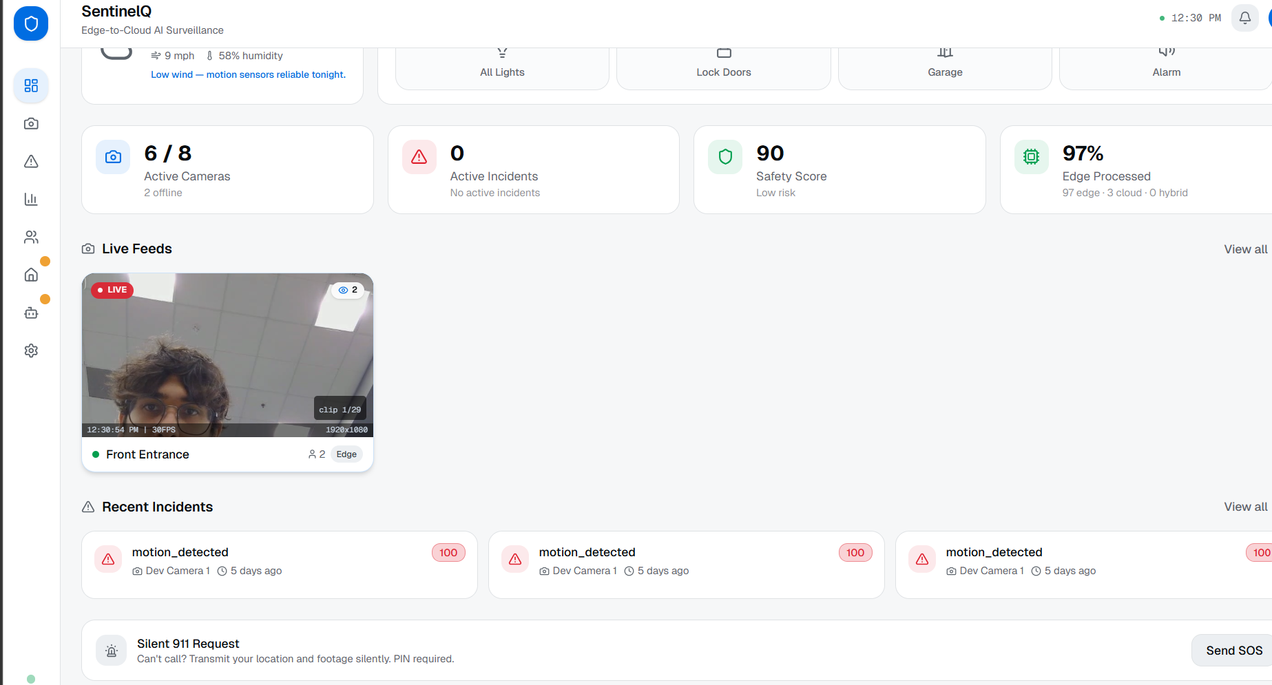 Website dashboard view